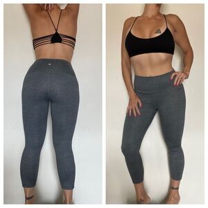 Lululemon Leggings Wunder Under Crop II Grey Dottie Dash 6